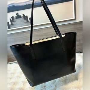 Ted baker large black gold tote